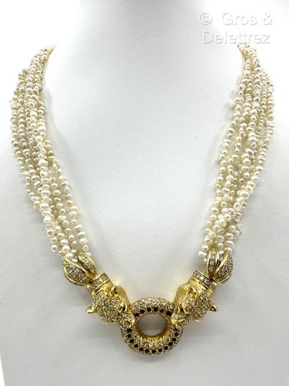 Travail italien
Collier « Têtes de panthères...