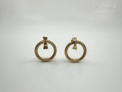 Paire de boucles d’oreilles en or jaune 585...