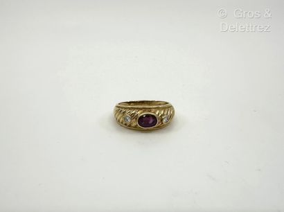 Travail français
Bague jonc godronnée en...