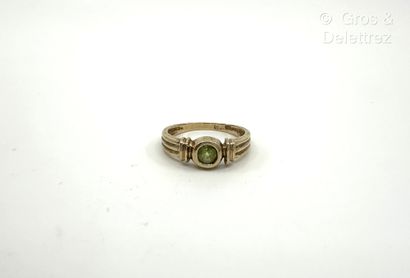 Bague godronnée en or jaune 375 millièmes...