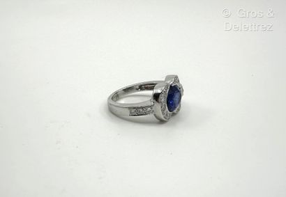 Travail français
Bague en or gris 750 millièmes...