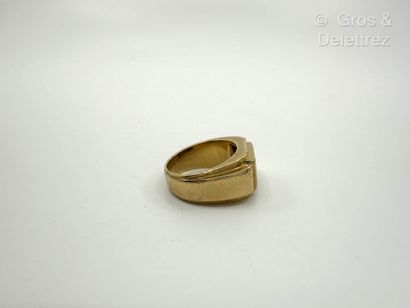 Bague Chevalière en or jaune 750 millièmes...