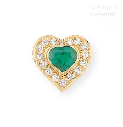 Pendentif « Cœur » en or jaune 750 millièmes...