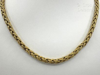 Collier en or jaune 750 millièmes à maille...