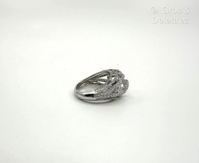 Travail français
Monture de bague dôme en...
