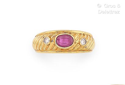 Travail français
Bague jonc godronnée en...