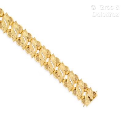 Bracelet ruban en or jaune 750 millièmes...