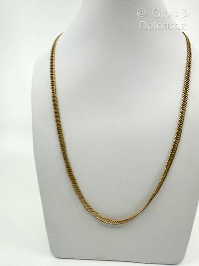 Collier en or jaune 750 millièmes à maille...
