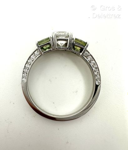 Travail français
Bague en or gris 750 millièmes...