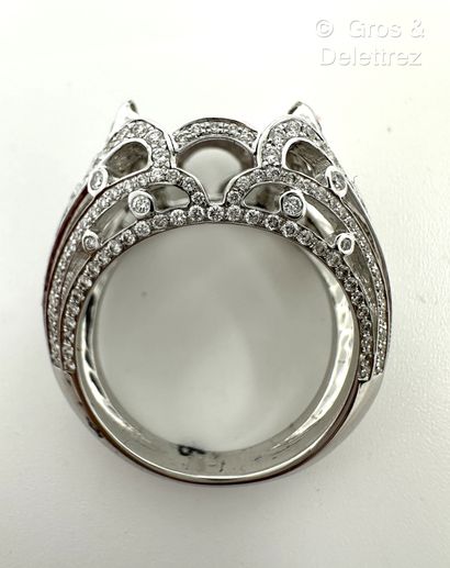 Travail français
Monture de bague dôme en...