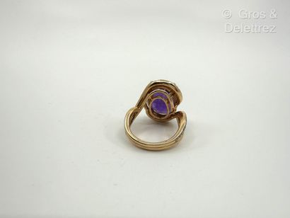 Travail français
Bague de cocktail à lignes...