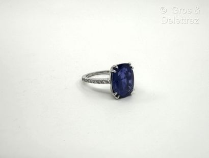Travail français
Bague en or gris 750 millièmes...