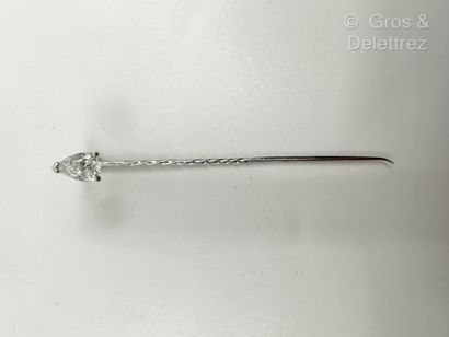 Épingle de cravate en or gris 750 millièmes...