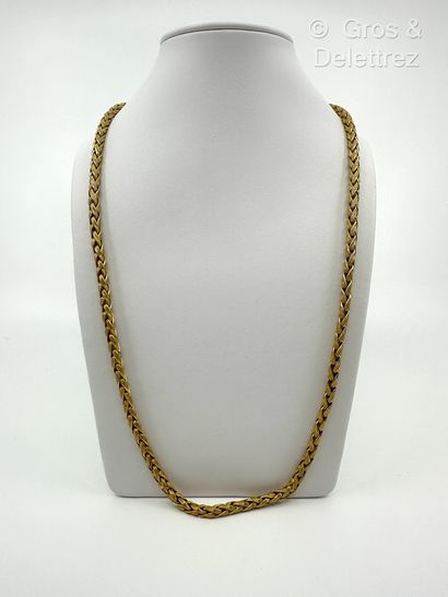 Collier en or jaune 750 millièmes à maille...
