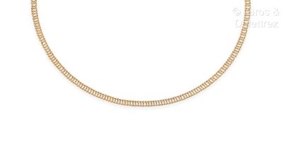 Collier en or jaune 750 millièmes à maille...