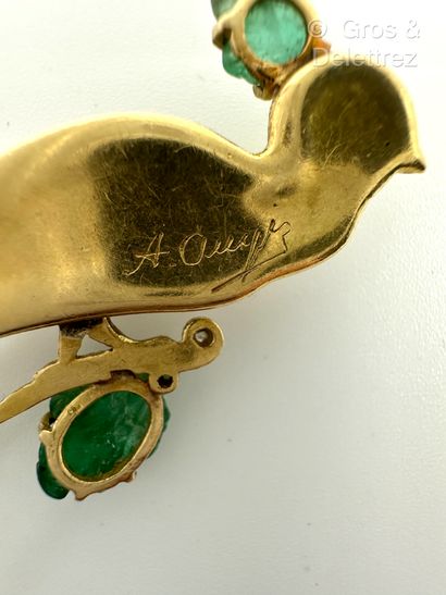 A. AUGIS, Travail français
Broche « Paon...