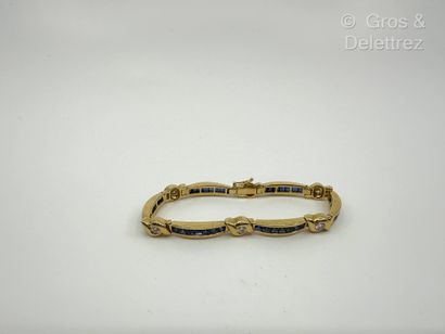 Bracelet ligne en or jaune 750 millièmes...