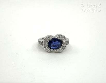 Travail français
Bague en or gris 750 millièmes...