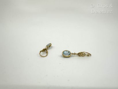 Paire de boucles d’oreilles en or jaune 750...