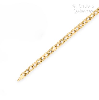 Bracelet en or jaune 750 millièmes à double...