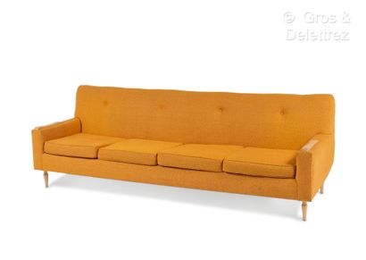 Work 1970
Four-seat sofa in light wood and...