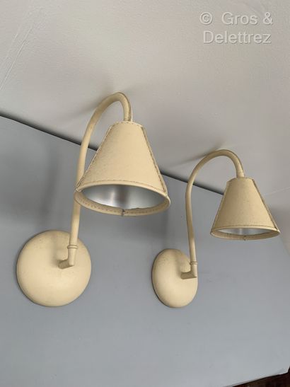 VALENTI HOUSE 
Pair of one-arm sconces in...