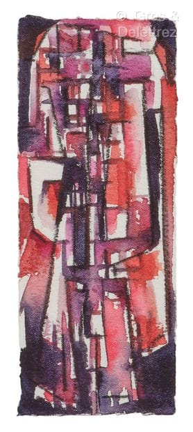 Mary BAIRD-SMITH (1972)
Violet, rose
Aquarelle.
Monogrammée...