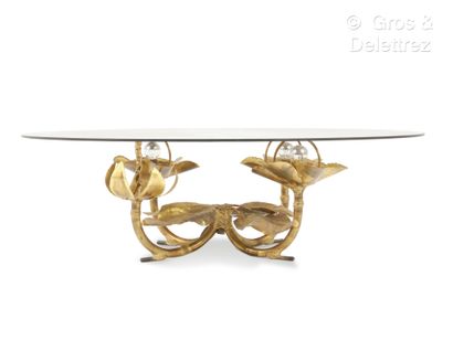 Work 1970
Illuminated coffee table with smoked...