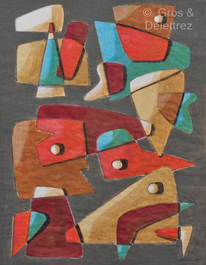 Guido MAGGIORI (1944)
Party
Acrylic on paper.
59...