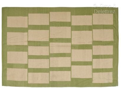 Travail moderne
Tapis kilim en laine rase...
