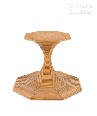 Vivai DEL SUD (XXe)
Table en rotin à piètement...