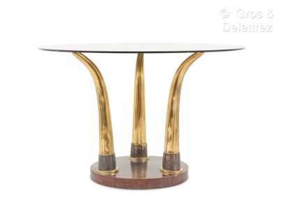 Work 1970
Circular-top pedestal table in...