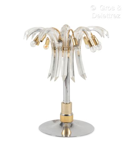 VERONESE
Lamp in chromed and gilded metal...