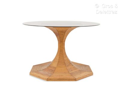 Vivai DEL SUD (XXe)
Table en rotin à piètement...