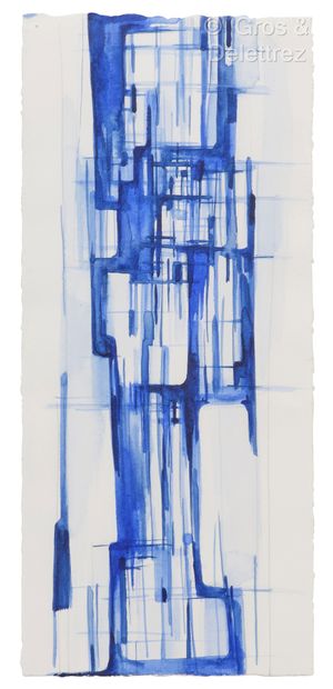 Mary BAIRD-SMITH (1972)
Cobalt and ultramarine
Watercolor.
Monogrammed...