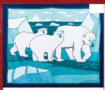 HERMES Paris
Twin drap en coton éponge représentant...