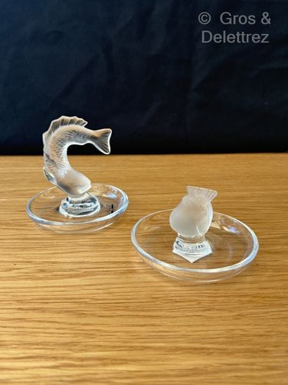 LALIQUE FRANCE
Carpe 
Moineau
Suite de deux...