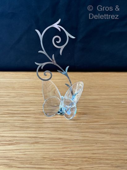 BACCARAT 
Porte-photo en cristal figurant...