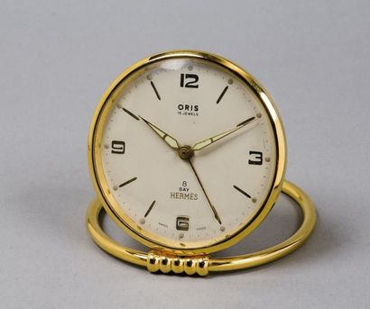 HERMES Paris
*Pendulette réveil ronde en...