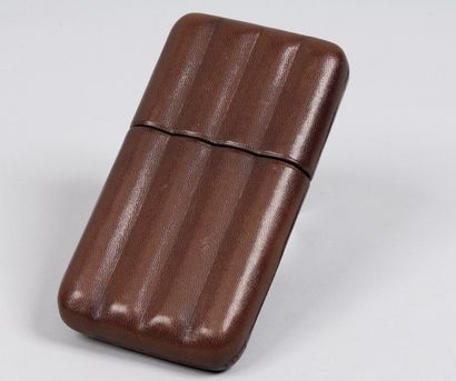 HERMES Paris
*Etui à quatre cigares en cuir...