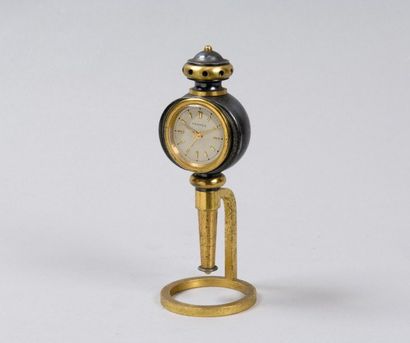HERMES Paris
*«Pendulette lanterne» en bronze...