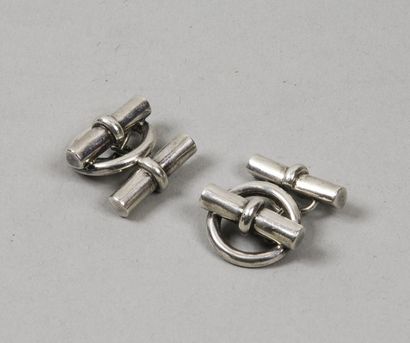 HERMES Paris
*Paire de boutons de manchette...