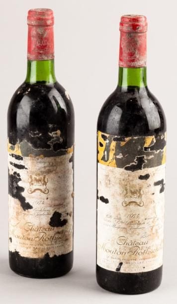 2 Bouteilles CH. MOUTON-ROTHSCHILD, 1° cru...