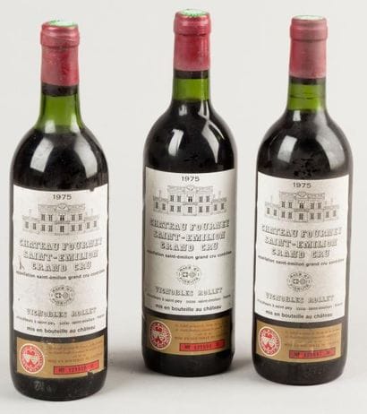 3 Bouteilles CH. FOURNEY, St-Emilion 1975...