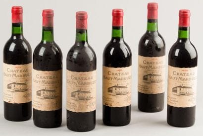6 Bouteilles CH. HAUT MARBUZET, Saint-Estèphe...
