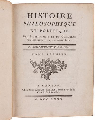 RAYNAL, BONNE, Rigobert.

A Philosophical...