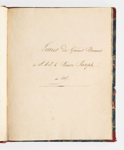 MANUSCRIPT. [General Mathieu DUMAS].

Letters...