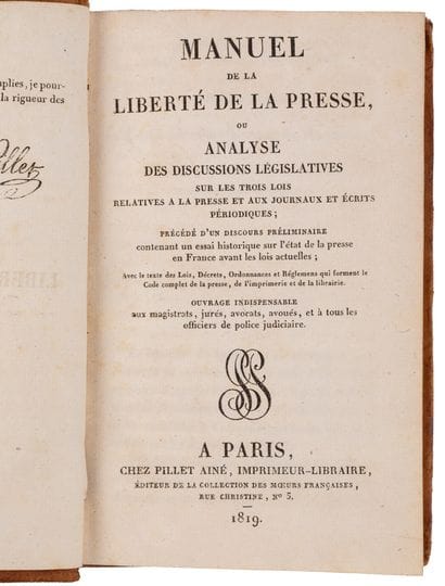 [MAISEAU]. [TALLEYRAND].

Manual on Freedom...