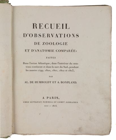 HUMBOLDT, BONPLAND, Aimé.

A Collection of...