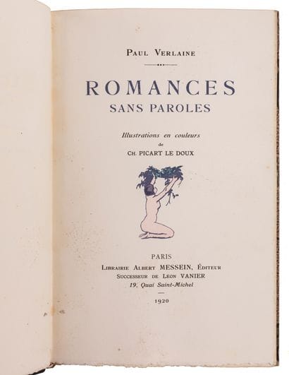VERLAINE.

[Set of 3 illustrated titles].

LOT...